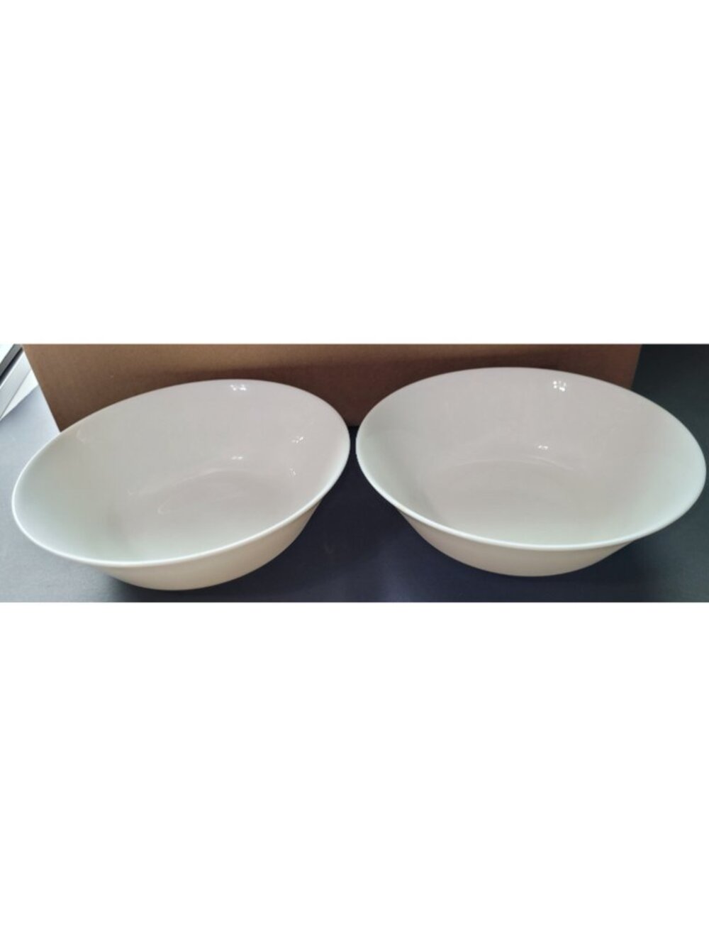 Porcelain Serving Bowl Vintage 8.5" Made In France White Set of 2 - Picture 2 of 8